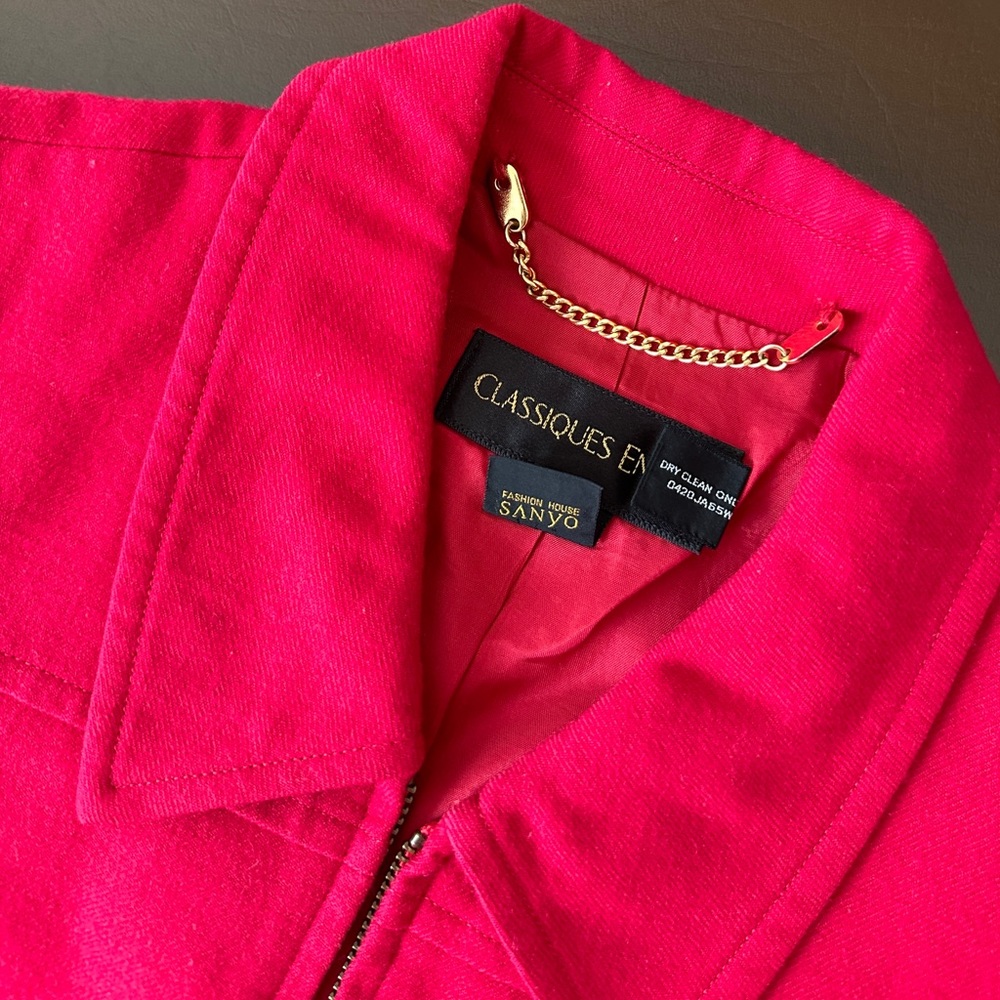 vintage RED wool jacket ❤️